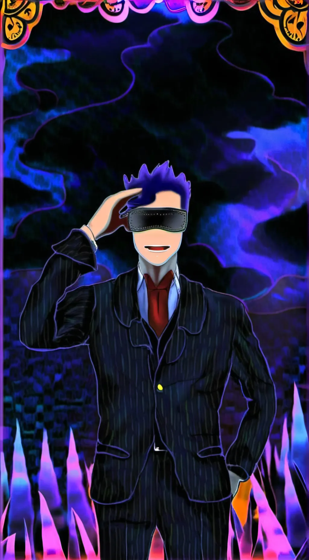 ai character: fin background