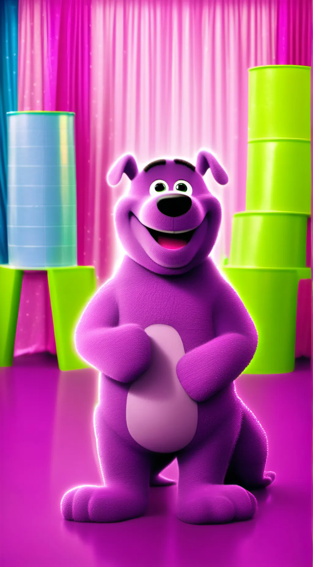 ai character: Barney the dog background