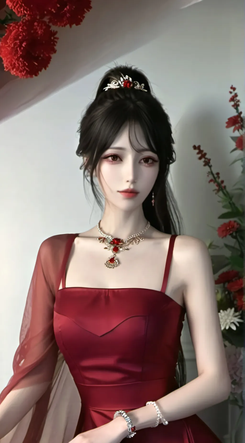 ai character: 红叶 background