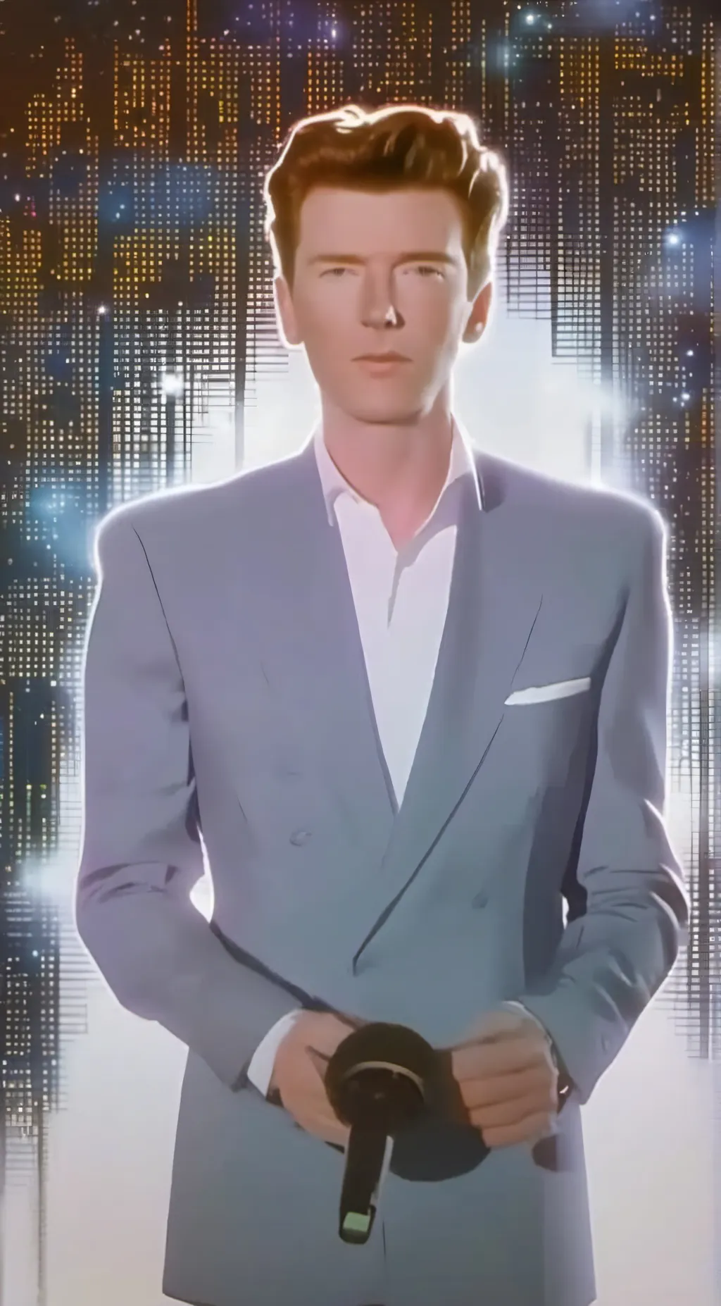 ai character: Rick  roll background
