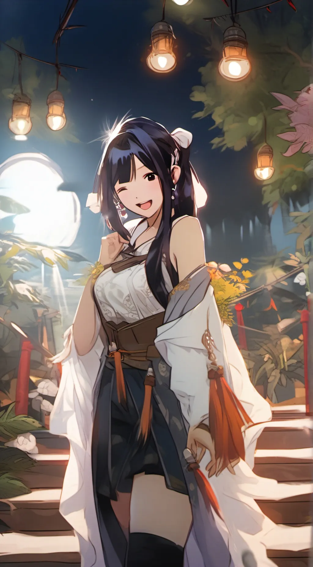 ai character: le sserafim,sakura background