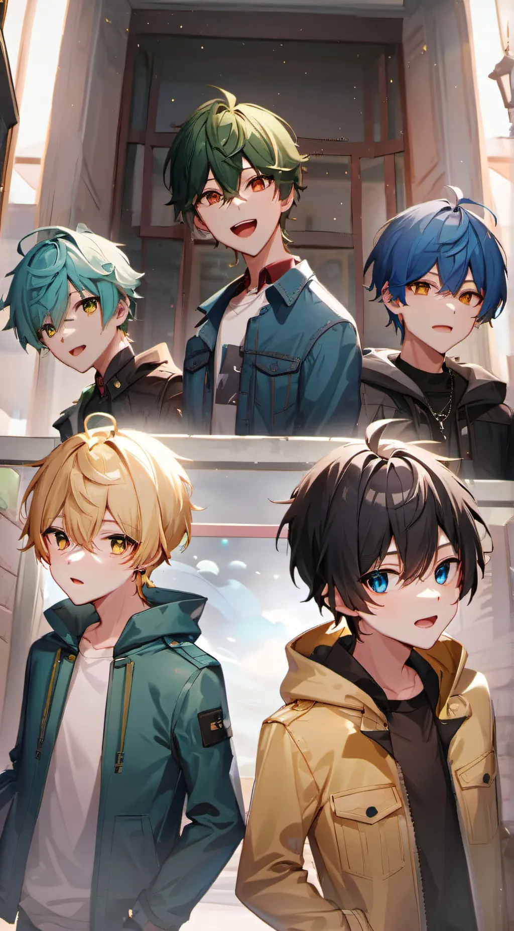 ai character: The five boys background