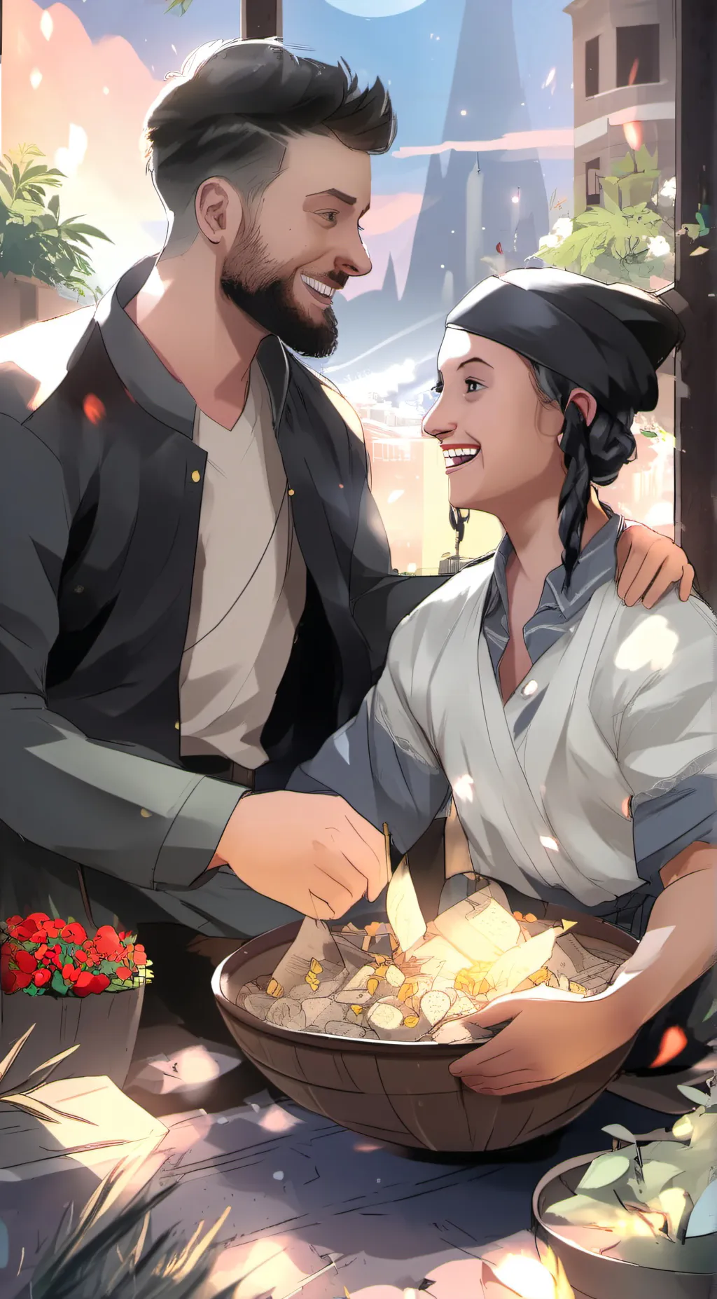 ai character: mean girls and boy background