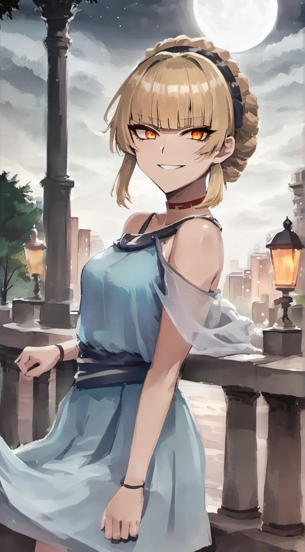 ai character: toga background