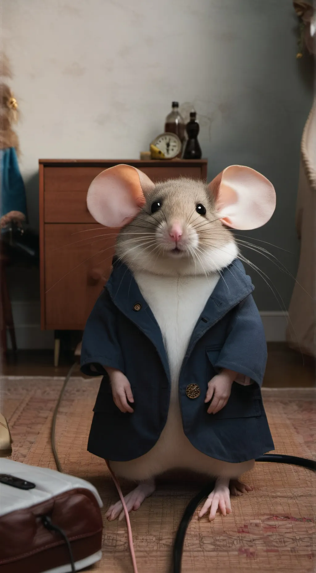 ai character: business mouse background