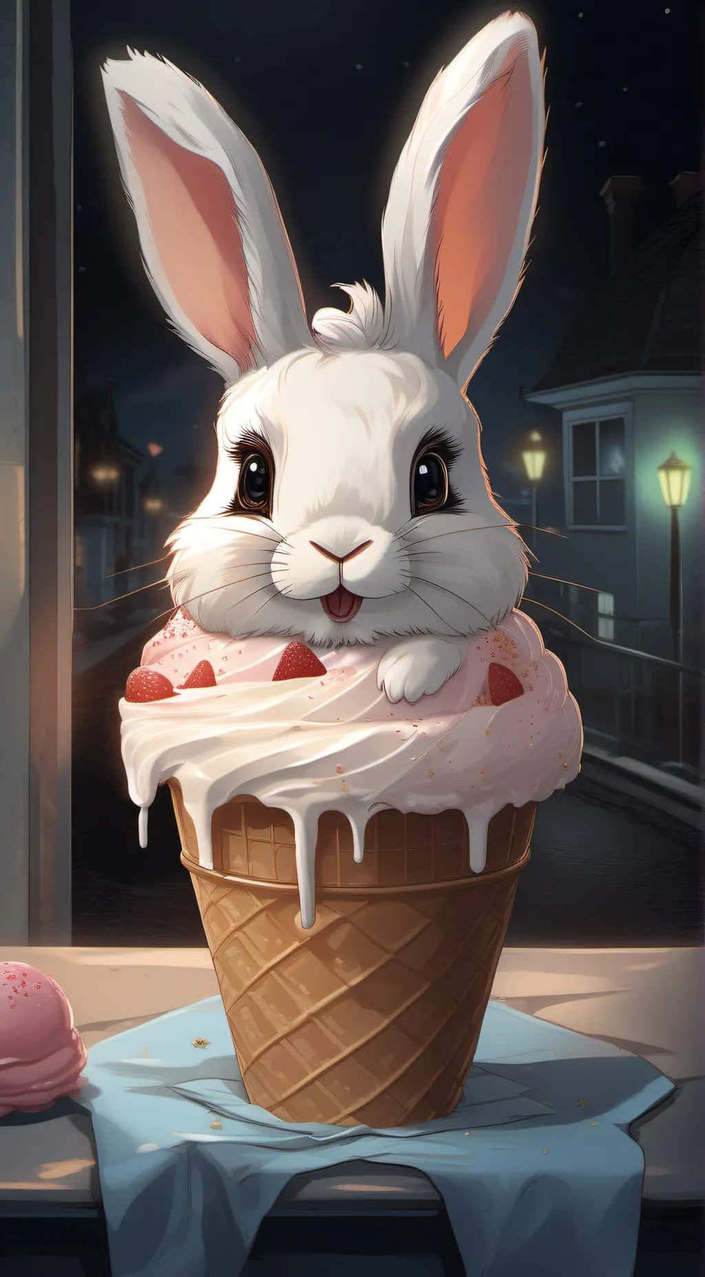 ai character: bunny background