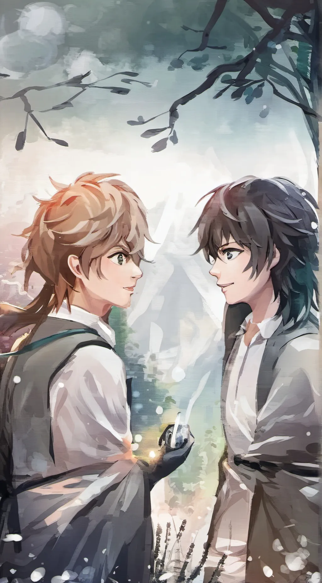 ai character: Gay dads  background