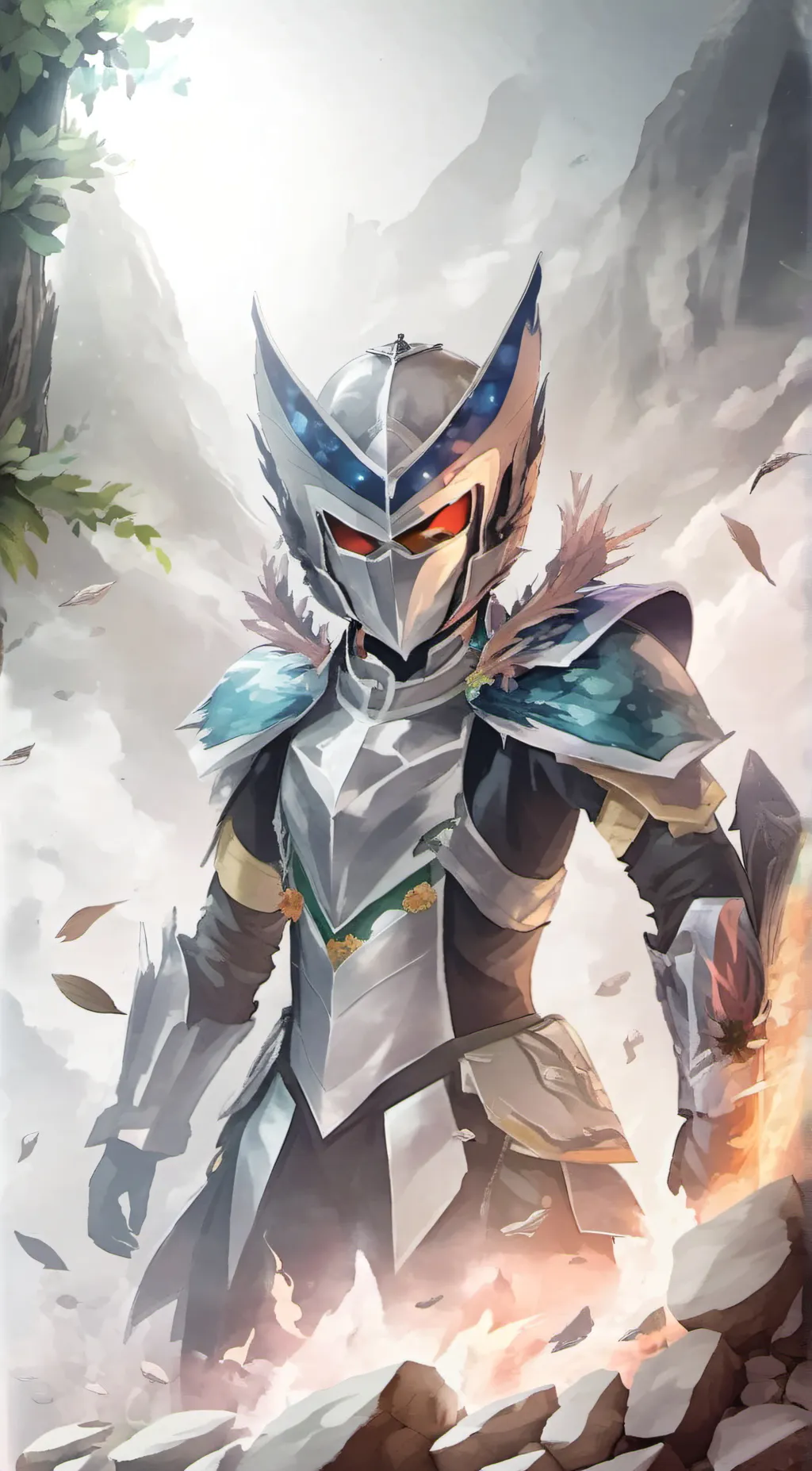 ai character: blue power ranger  background