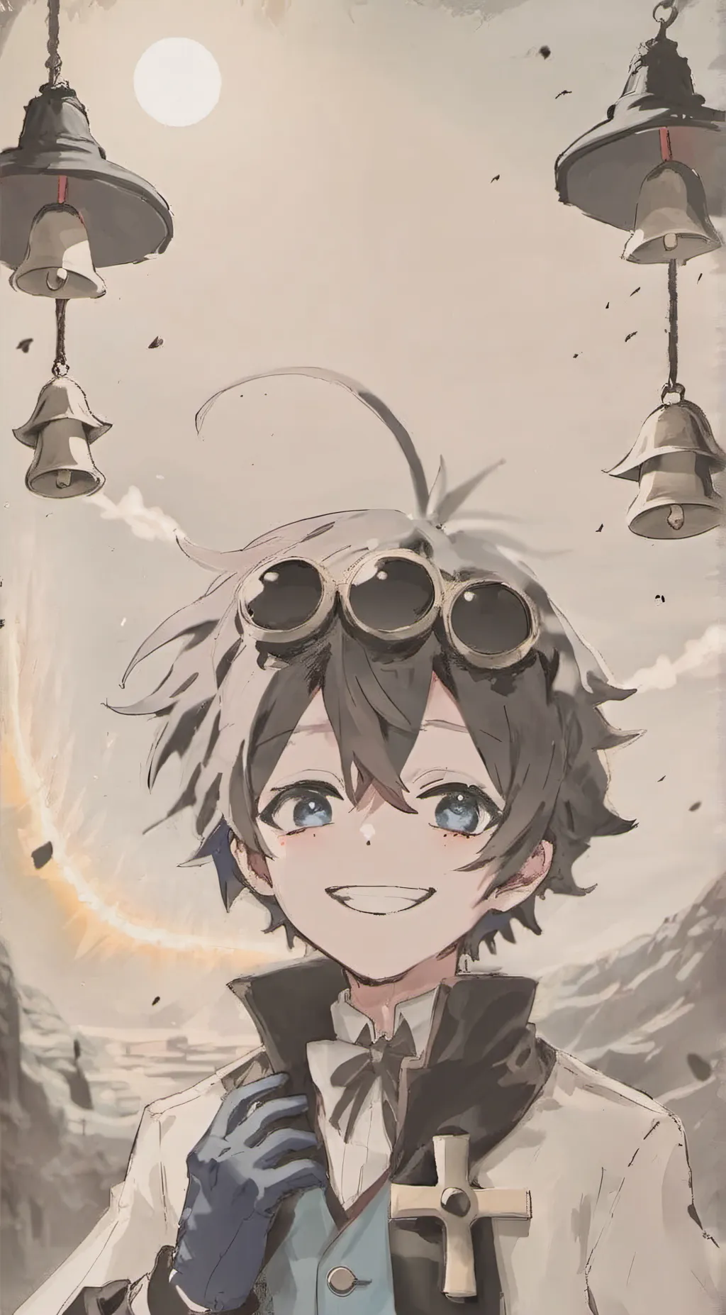 ai character: fork face/frank background