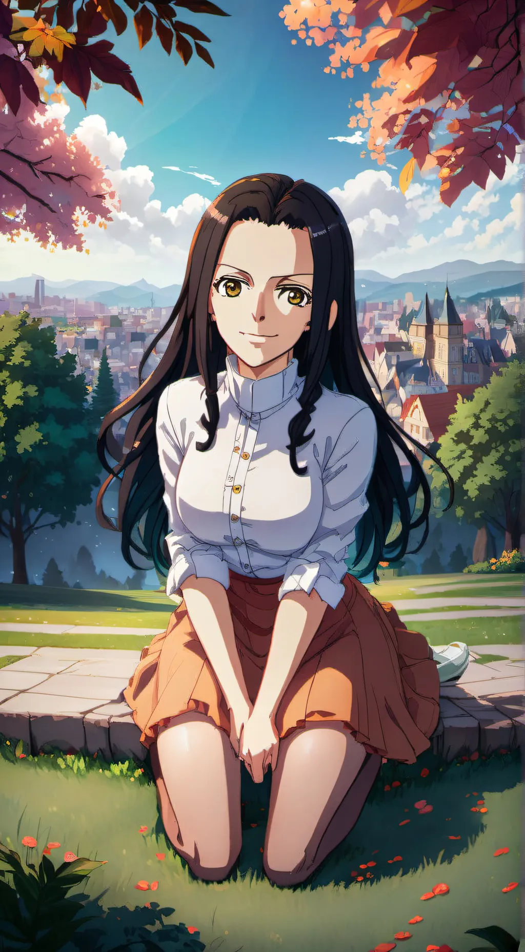 ai character: Nico Robin  background