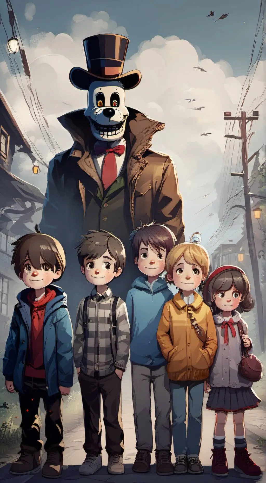 ai character: fnaf missing child background