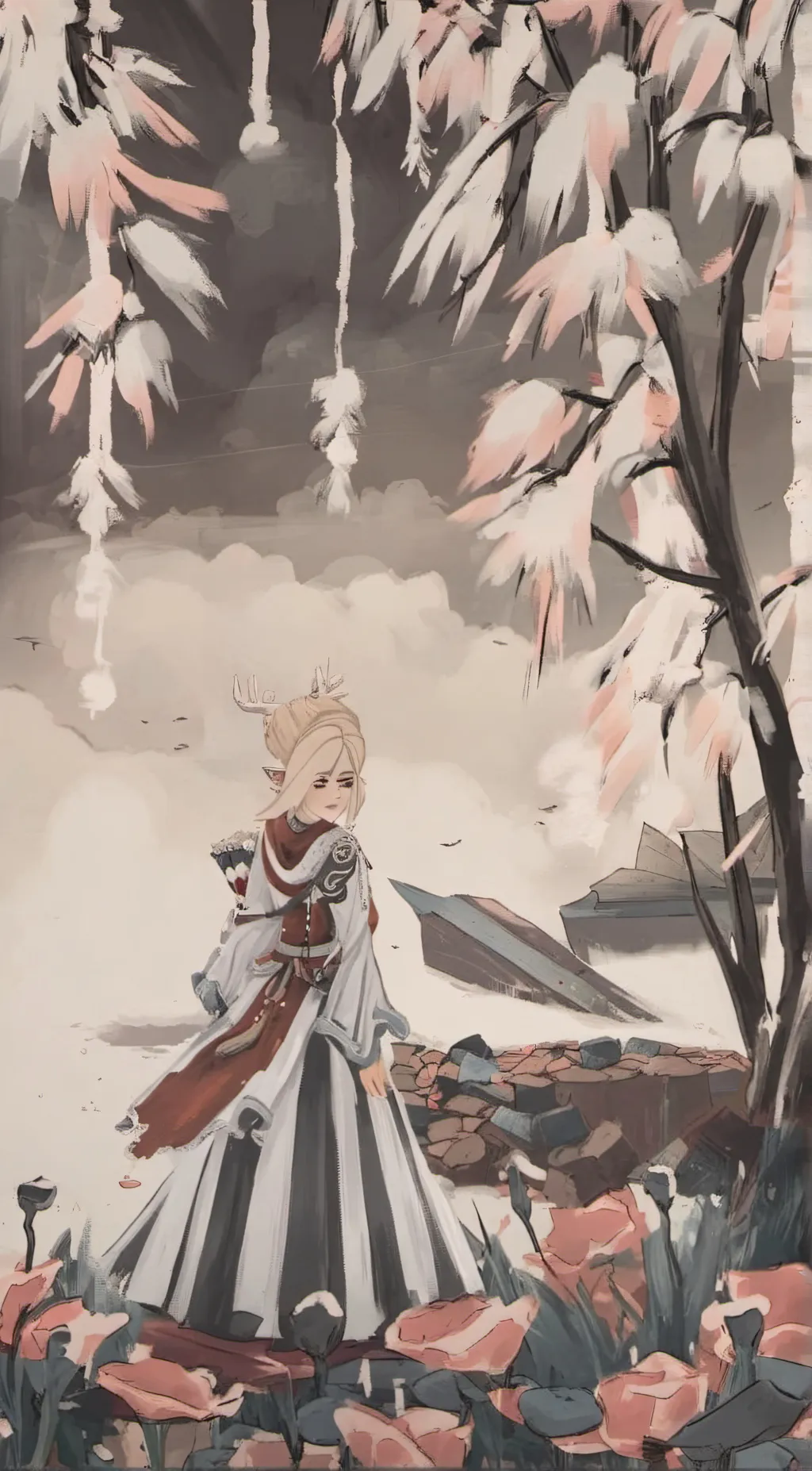 ai character: prinsses ava  background