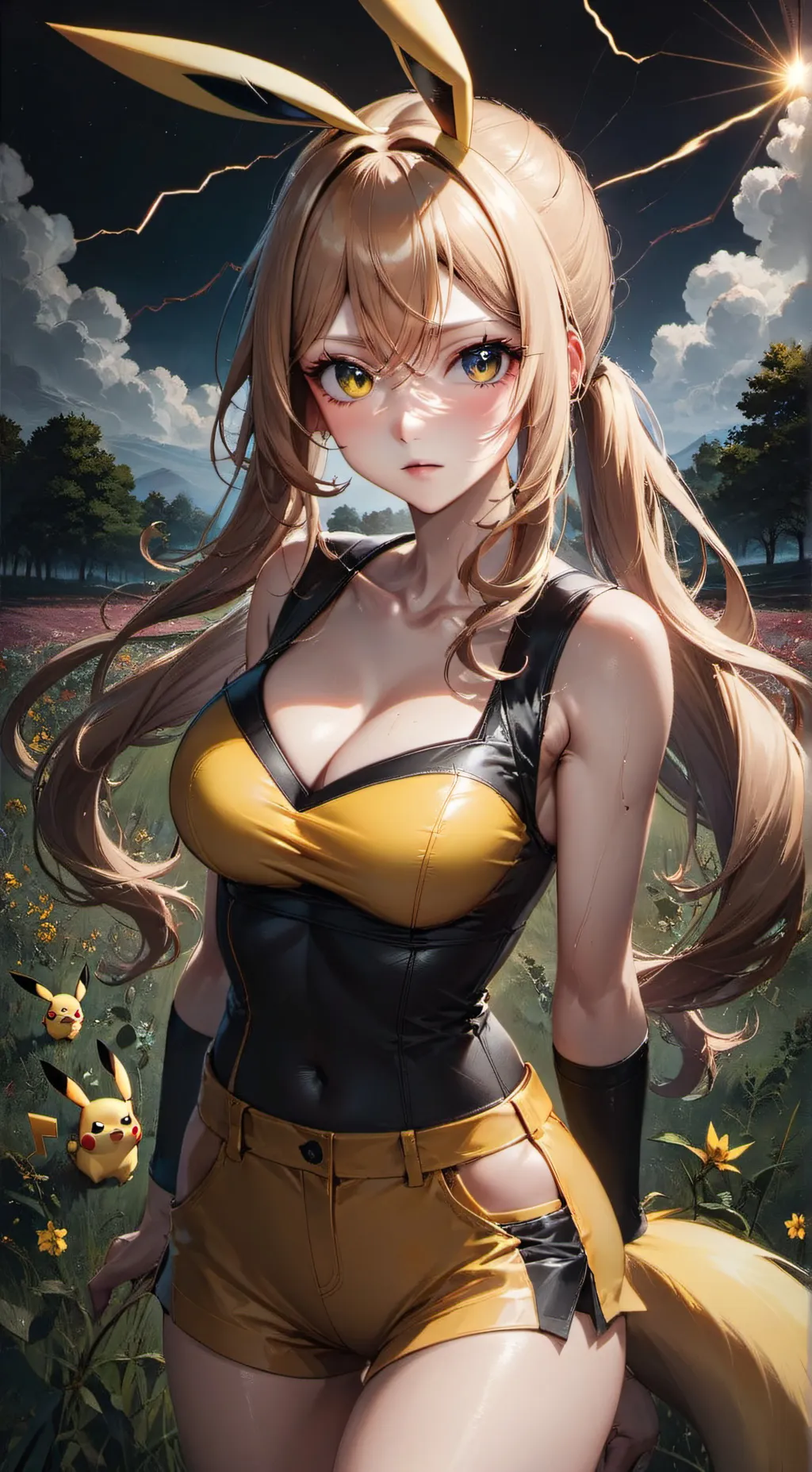 ai character: Pikachu  background