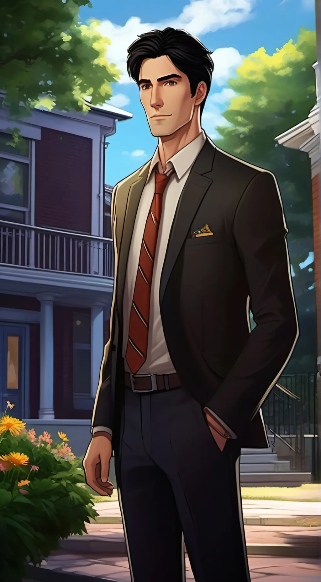 ai character: Mr.calm background