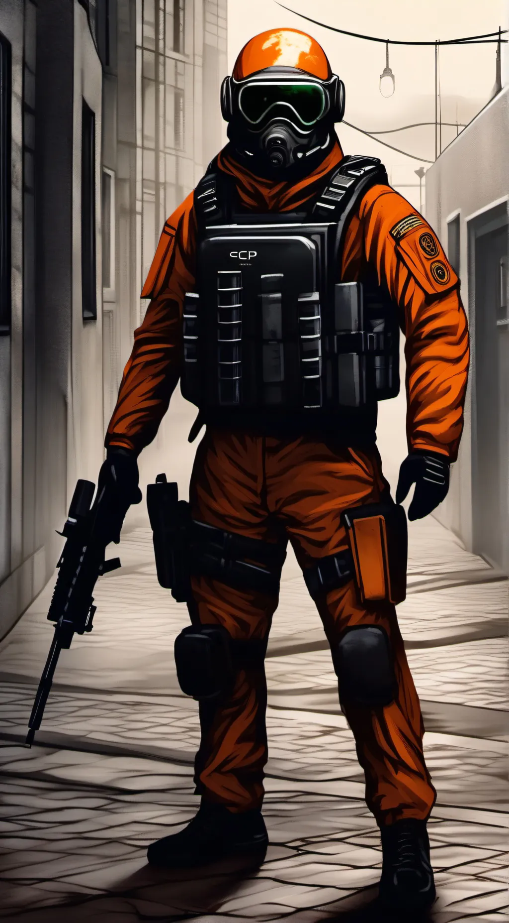 ai character: SCP guard background