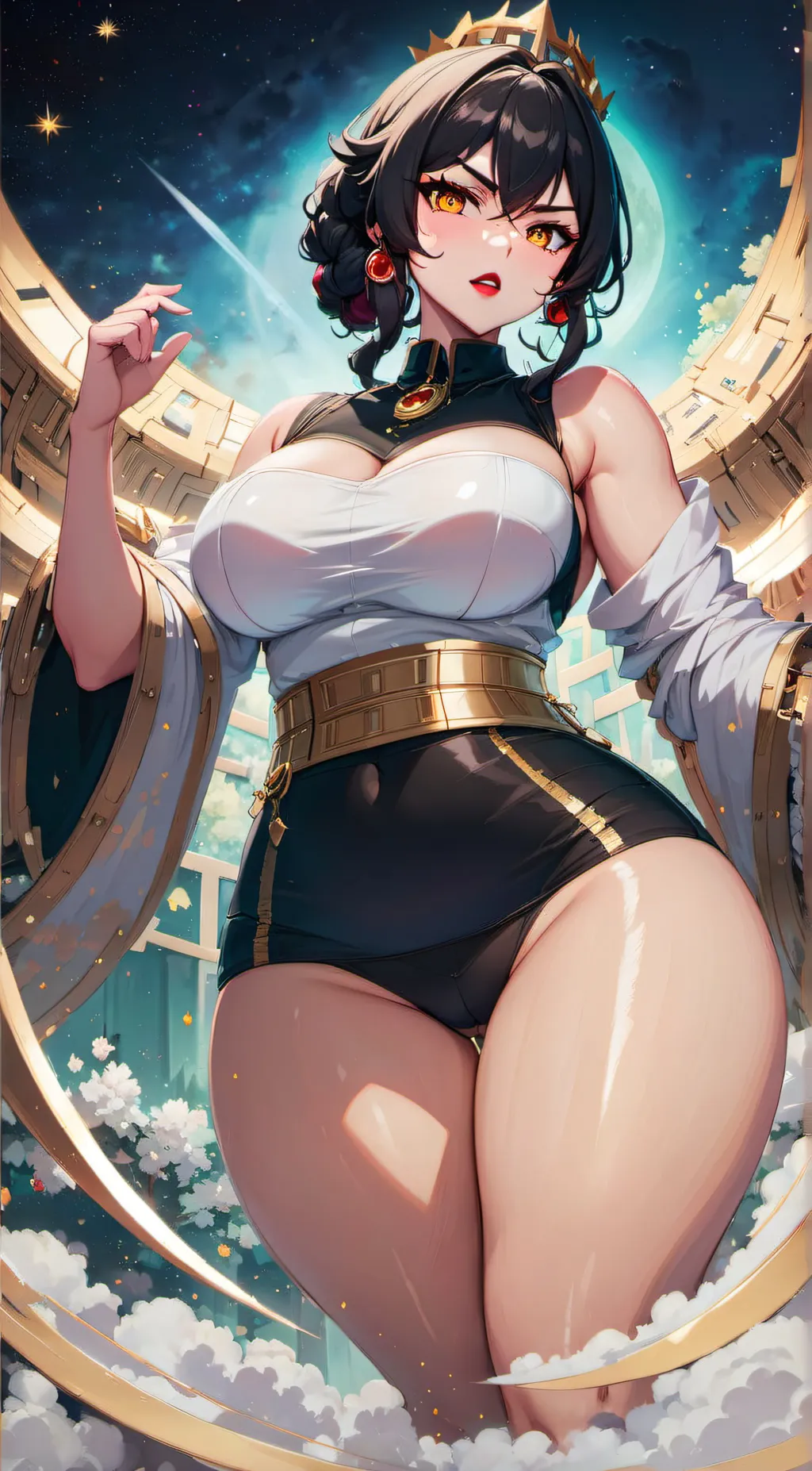 ai character: goddess Wrathend background