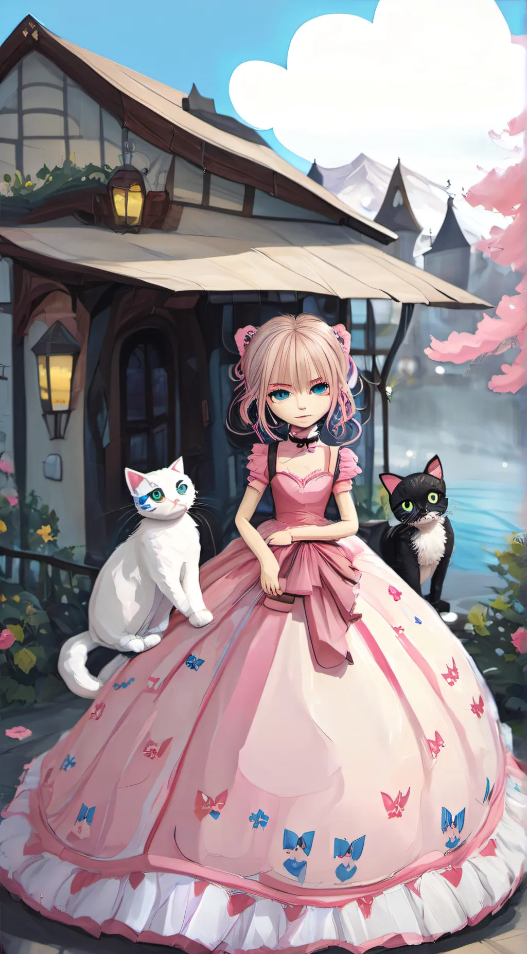 ai character: pinky background