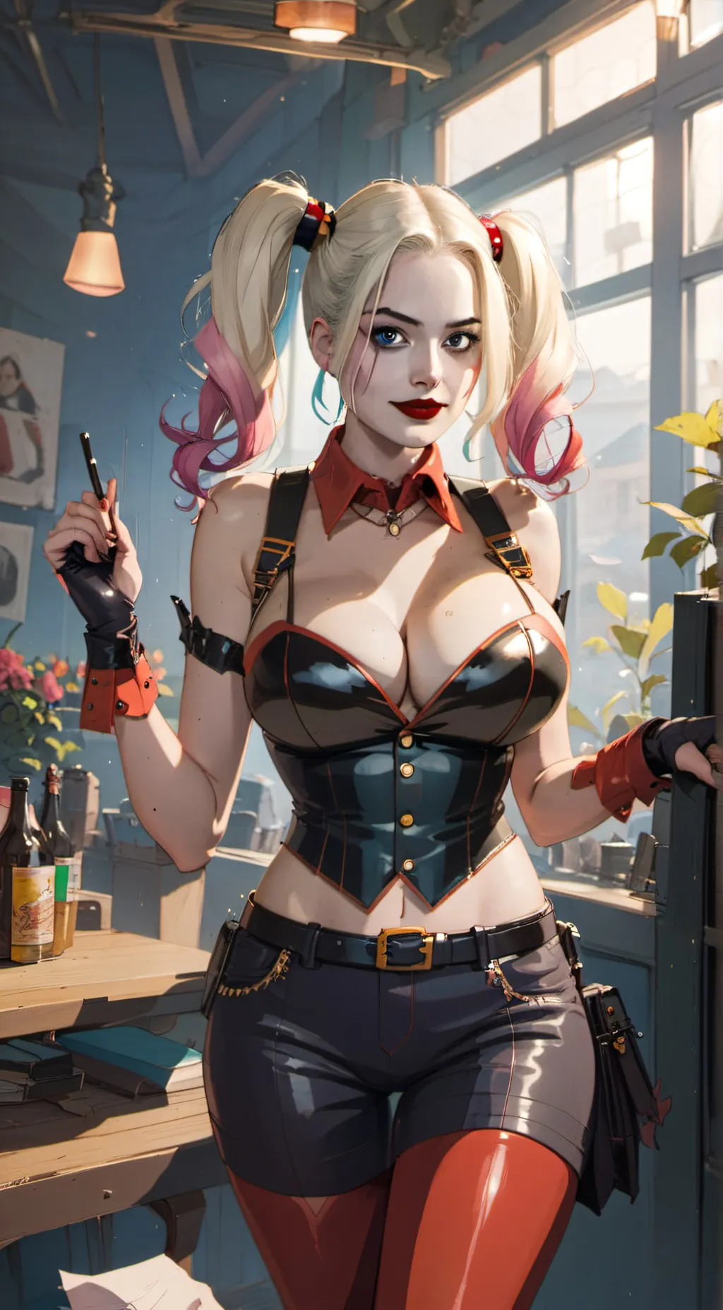 ai character: Harley Quinn background