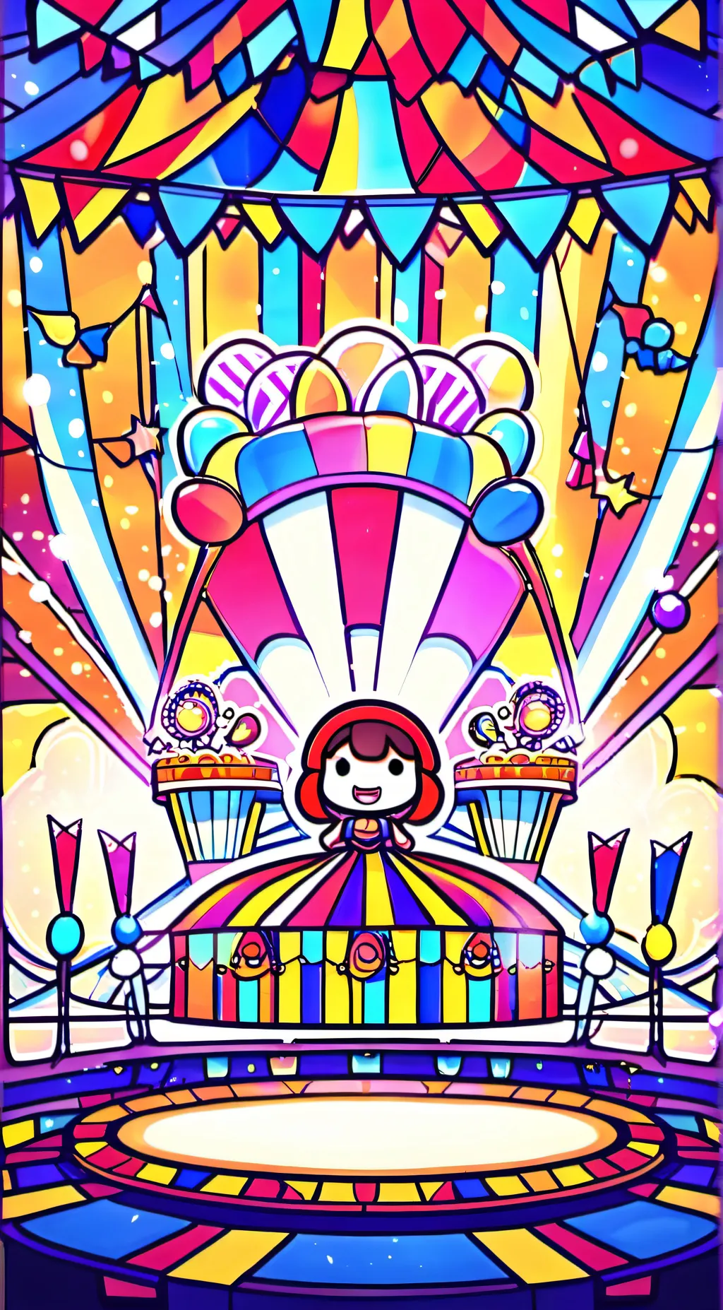 ai character: random place background