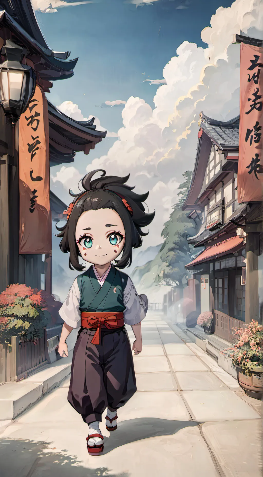 ai character: Tanjiro background
