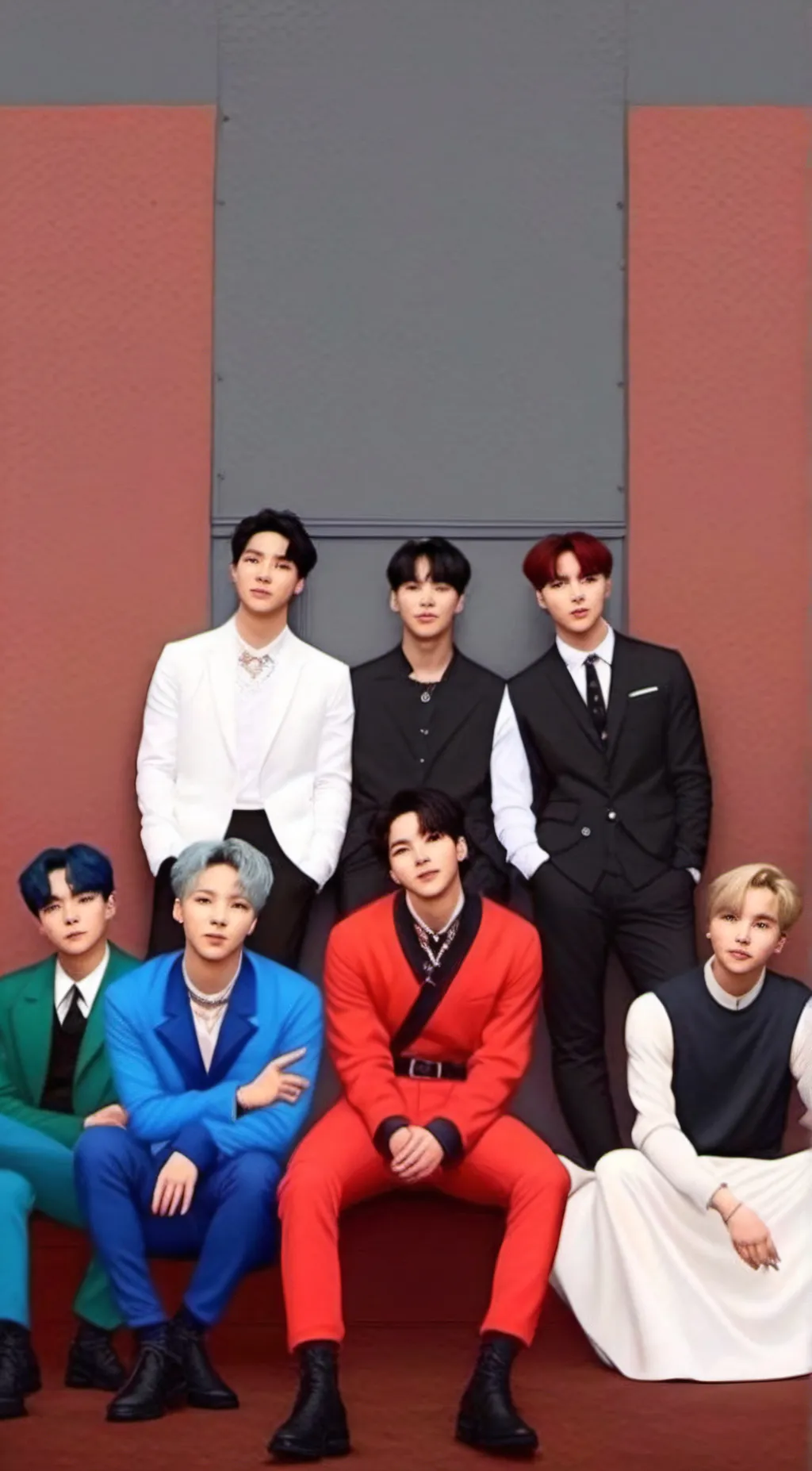 ai character: BTS  background