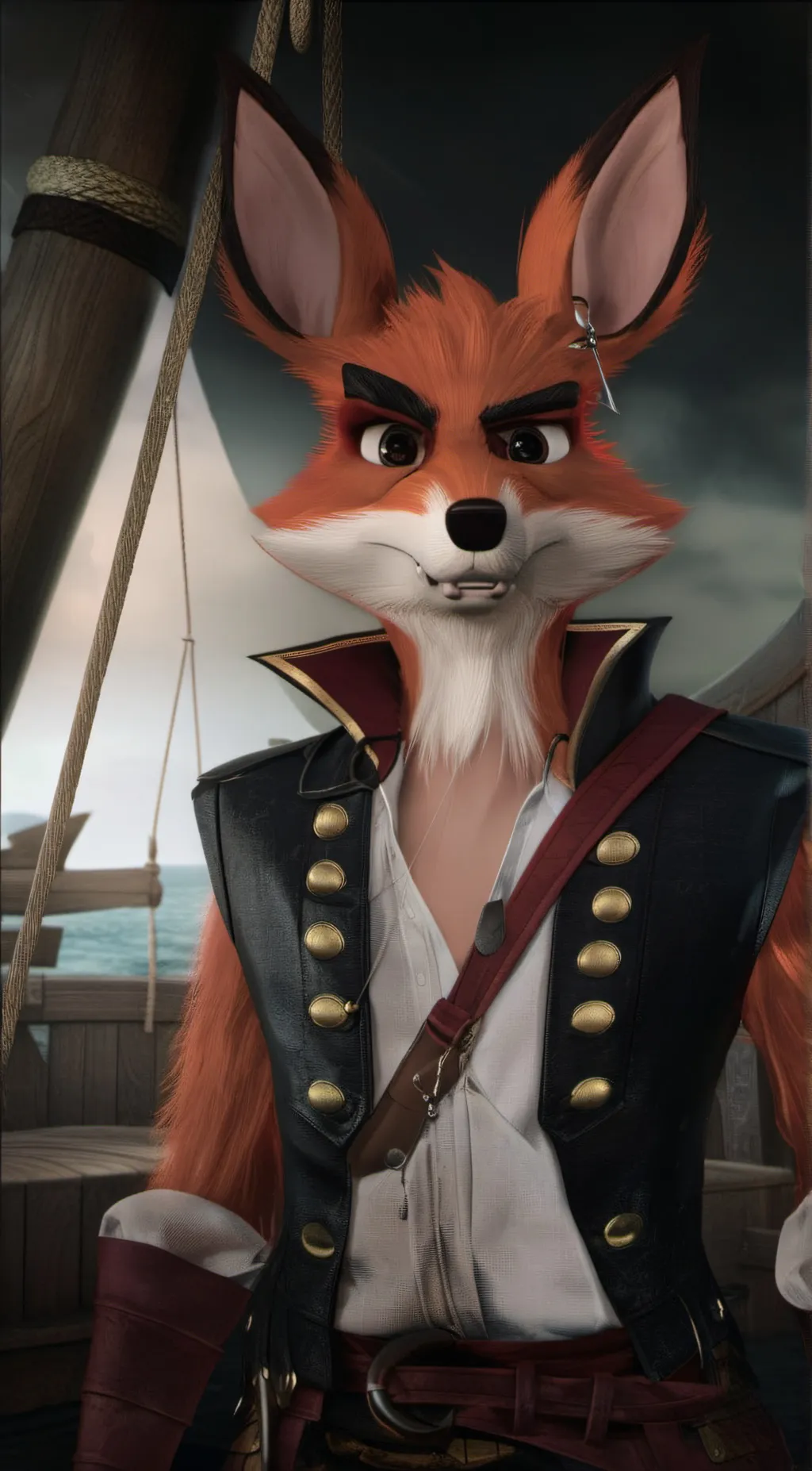 ai character: Foxy background