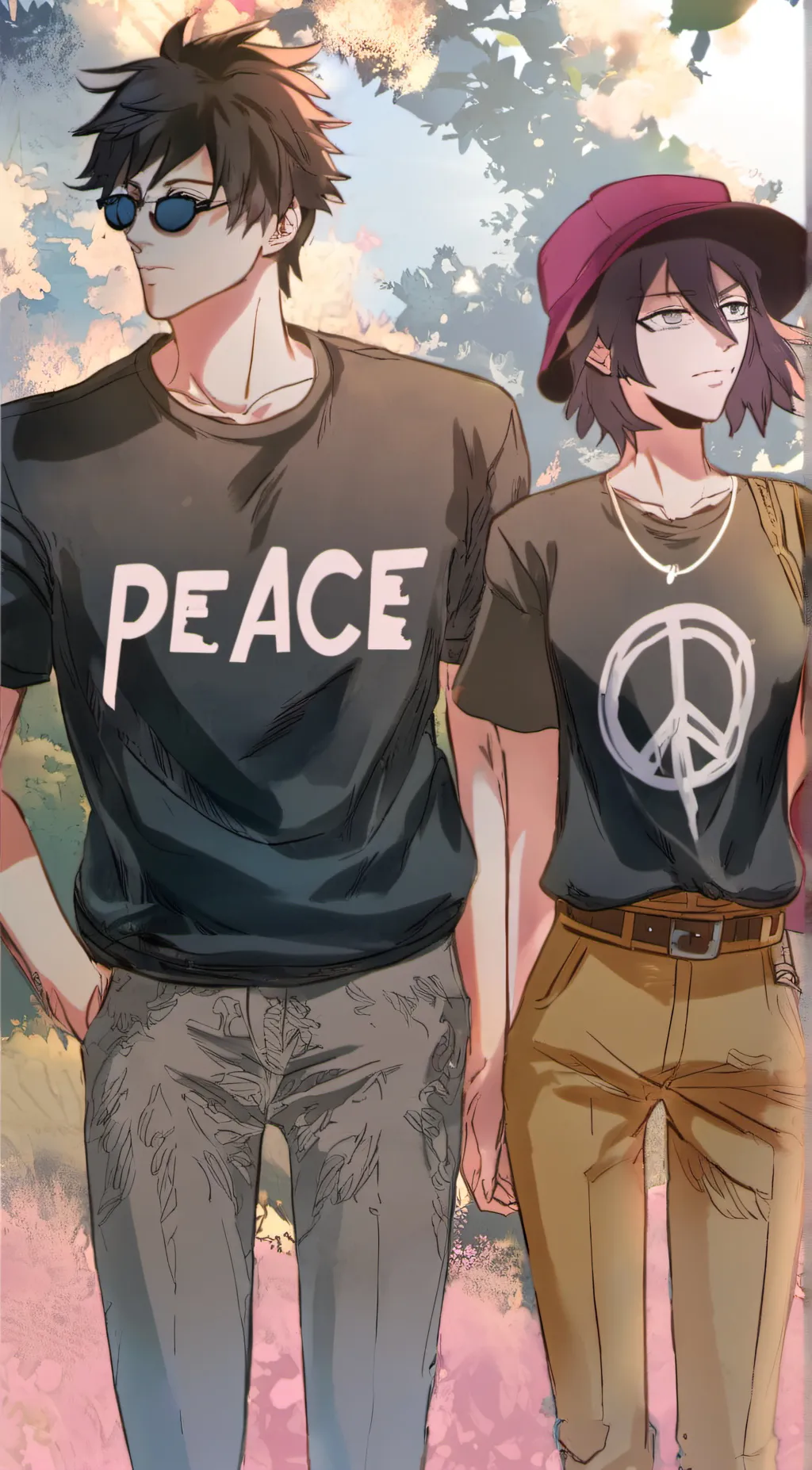 ai character: Carson and Allie  background