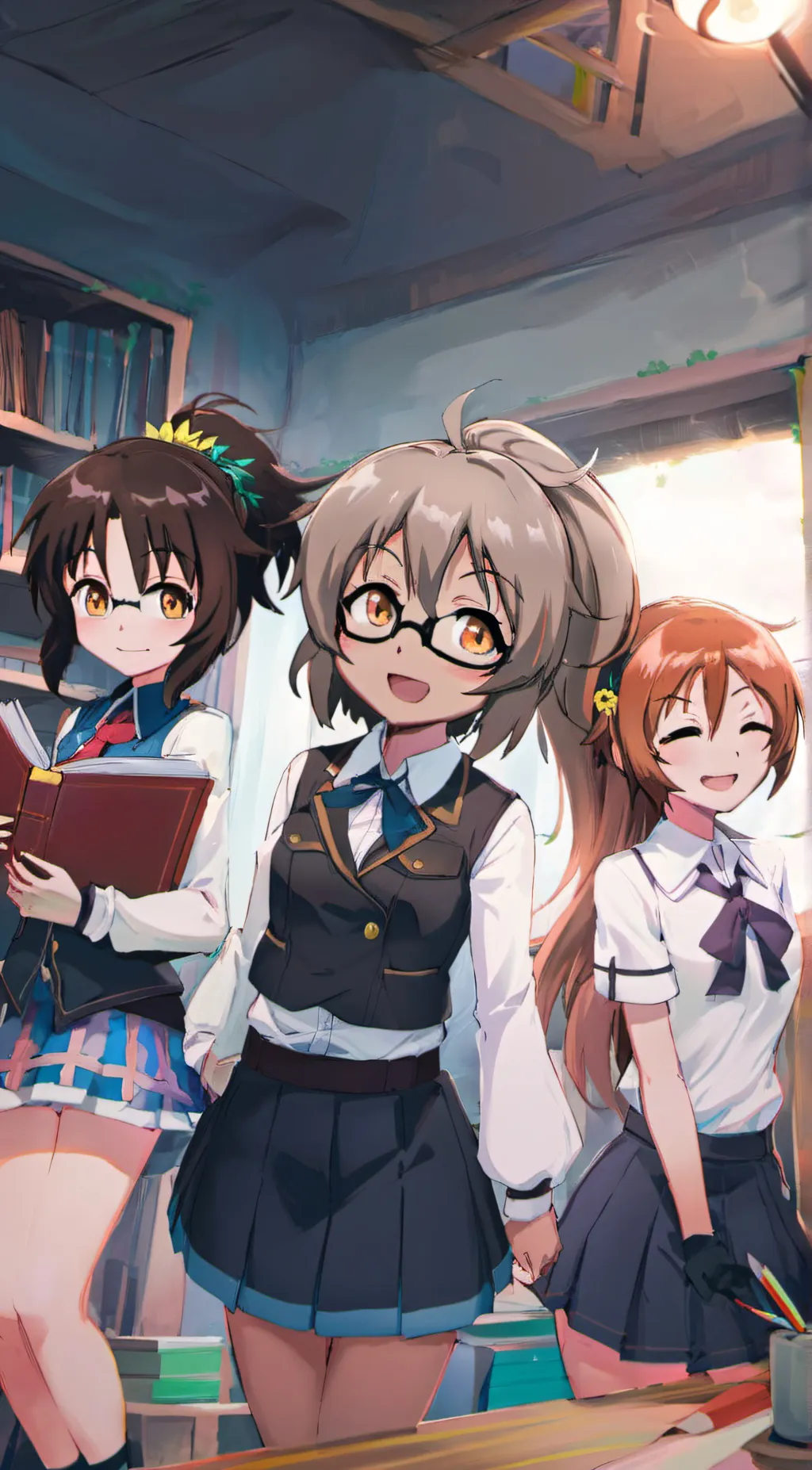 ai character: cute nerds background