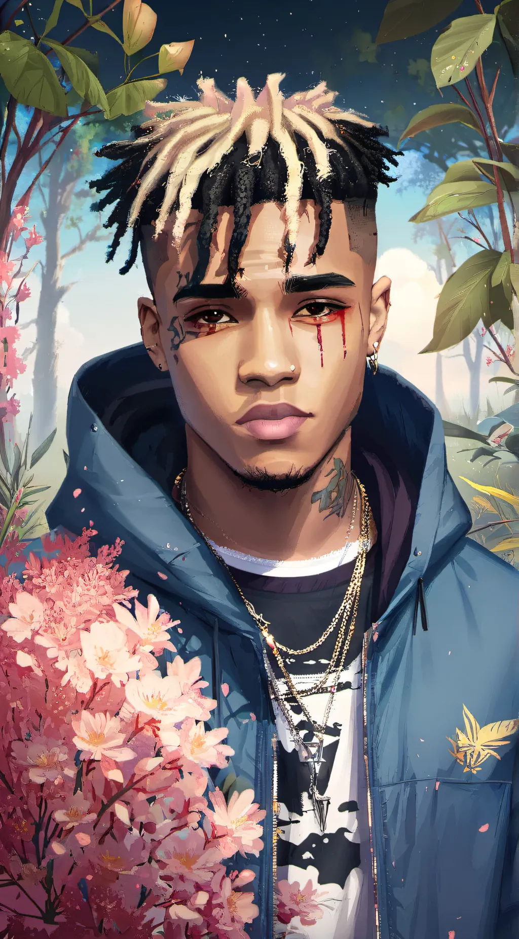 ai character: Xxxtentacion  background
