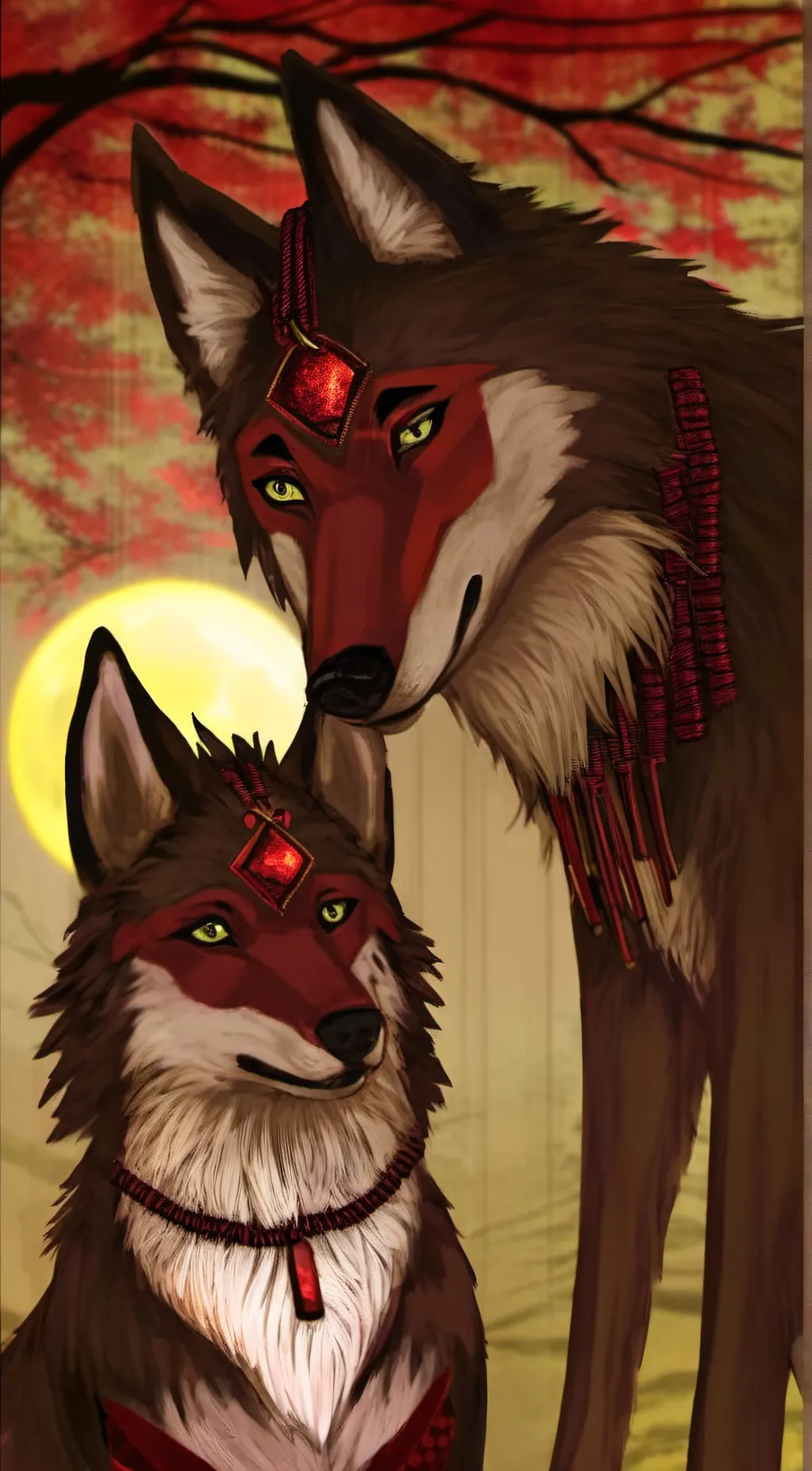 ai character: eclipse and lunar background