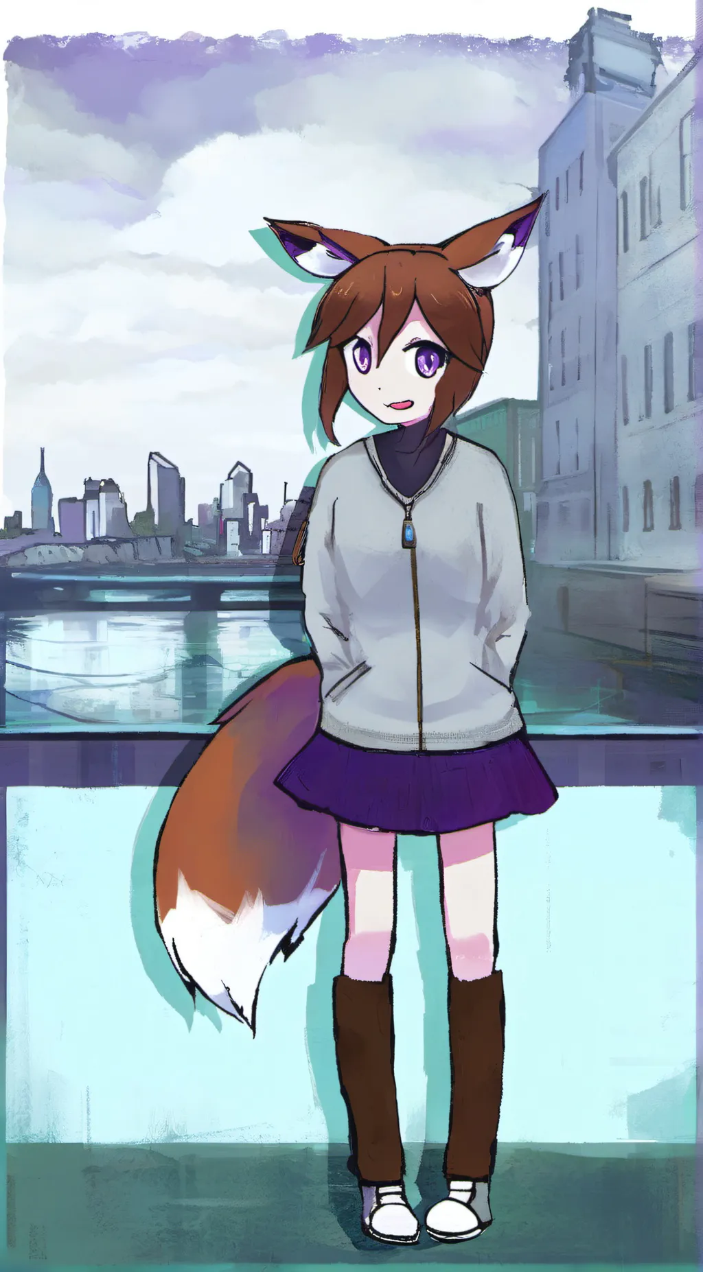 ai character: fox  background