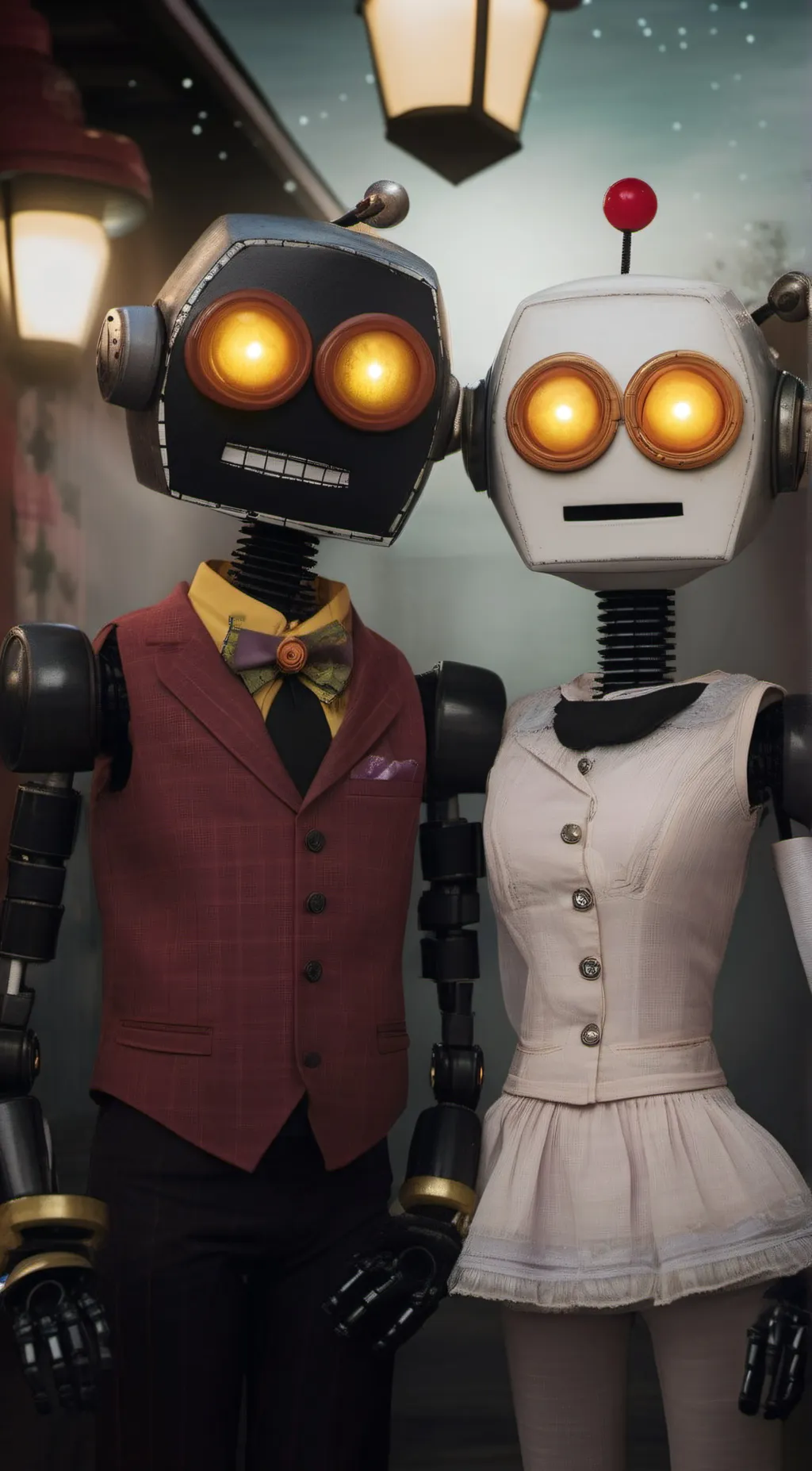 ai character: sun and moon background