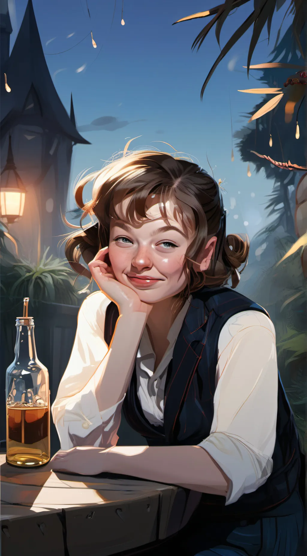 ai character: Amber  background