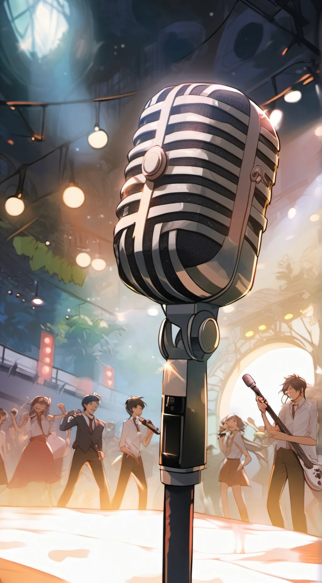 ai character: Finish the song background