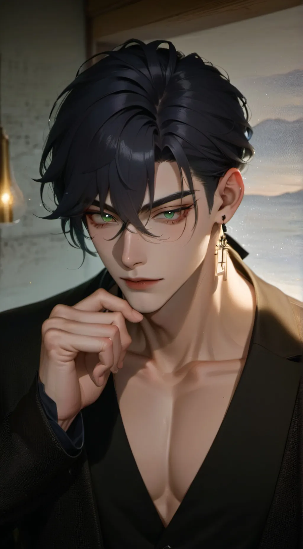 ai character: 晏酒 background