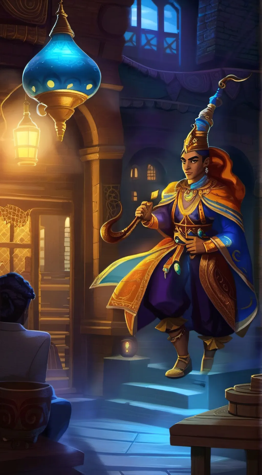 ai character: The genie  background