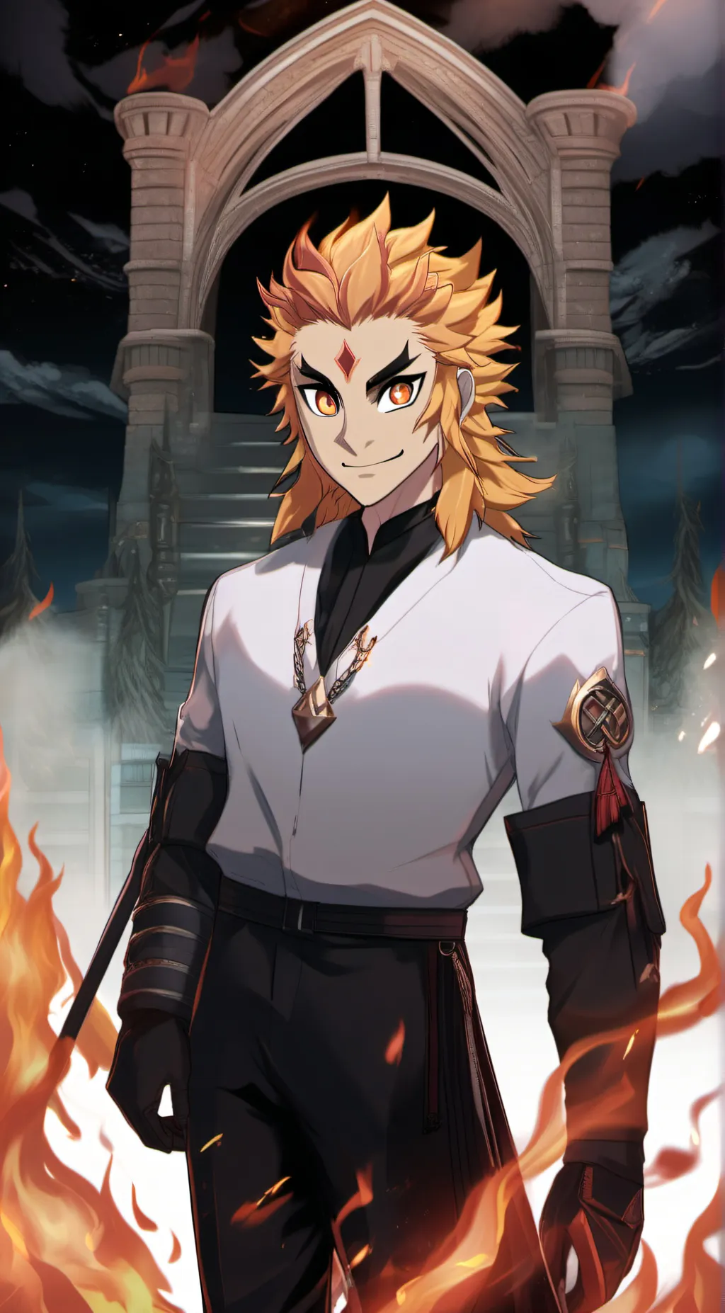 ai character: Rengoku background