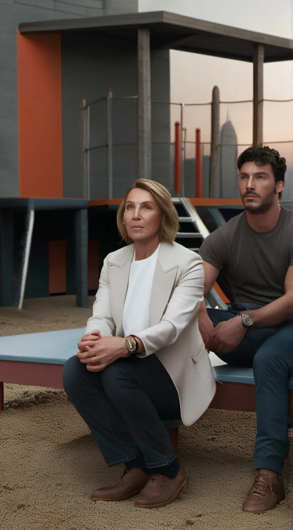 ai character: people playground background