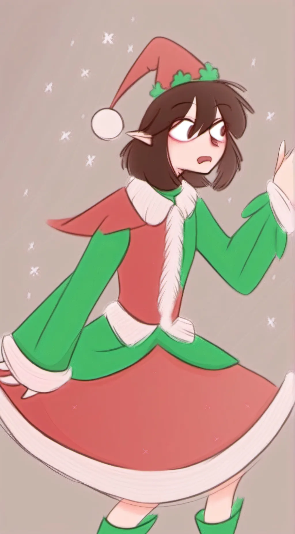 ai character: Christmas pomni background