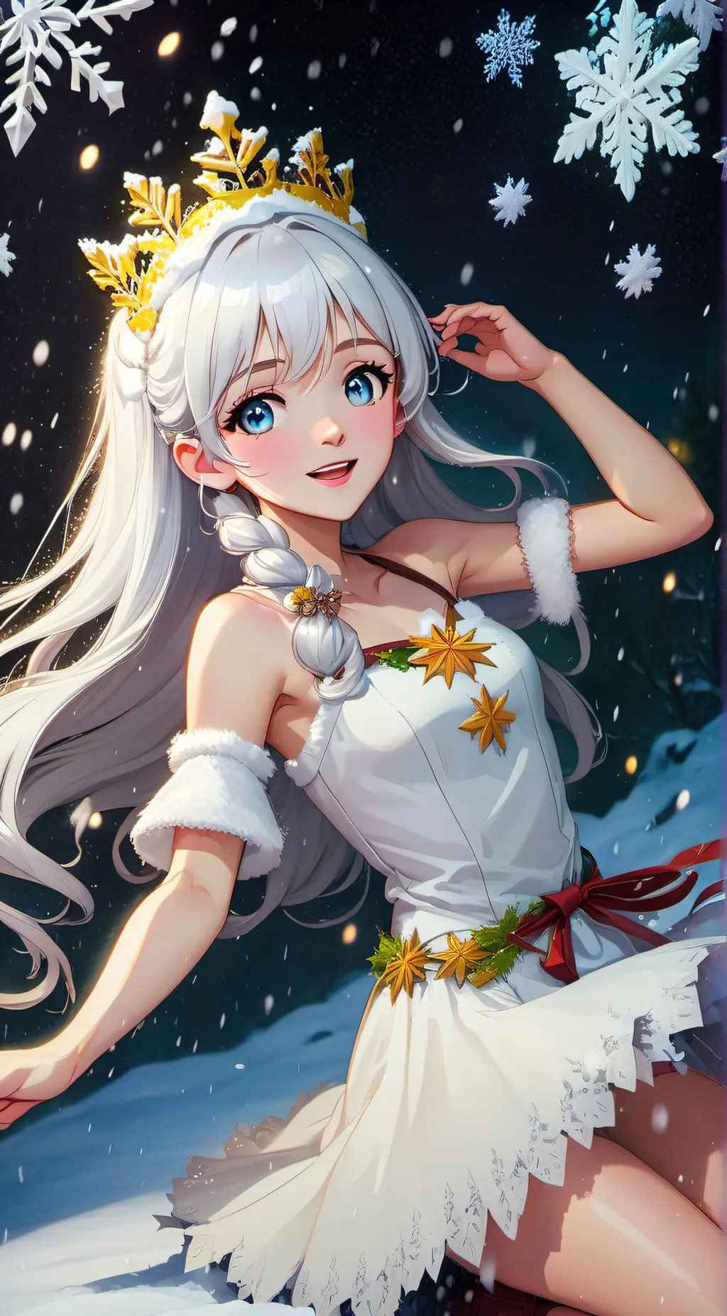 ai character: winter background