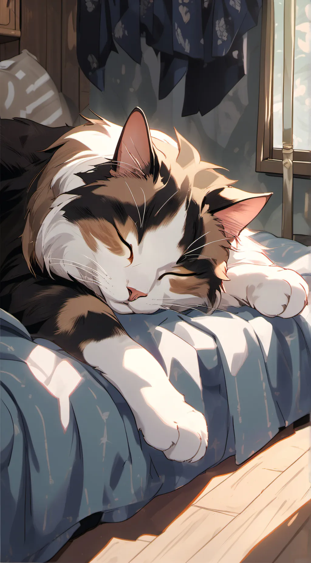 ai character: cat sam background