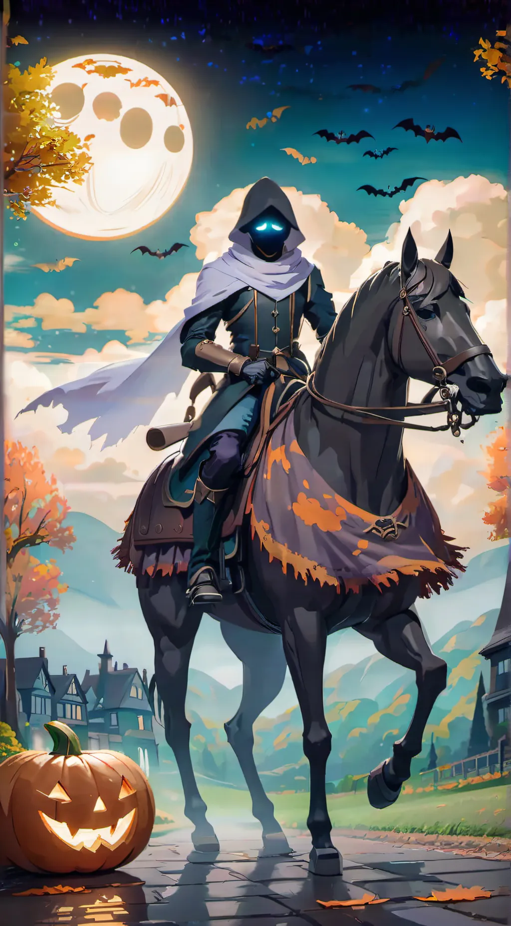 ai character: headless horseman background