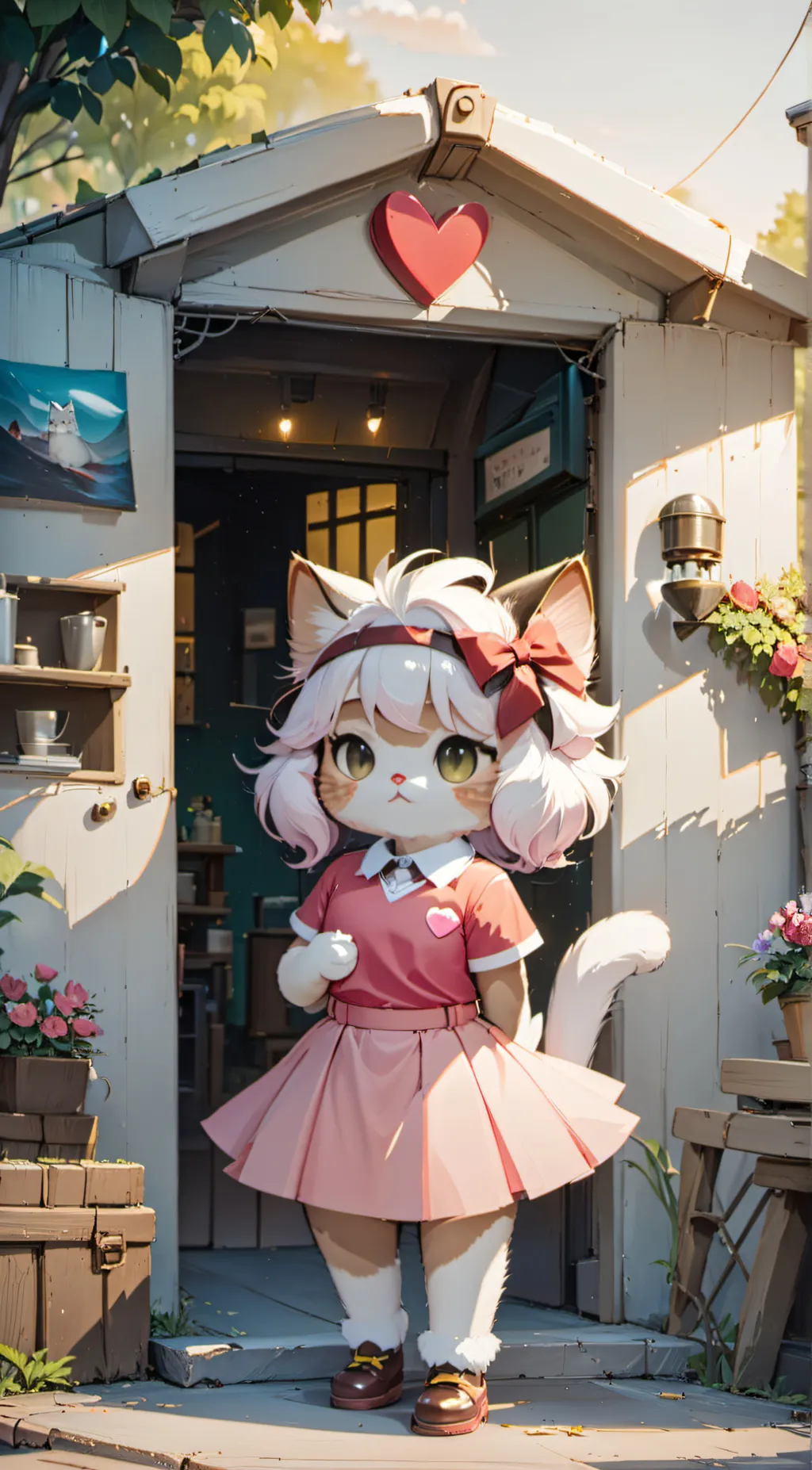 ai character: little kitty background