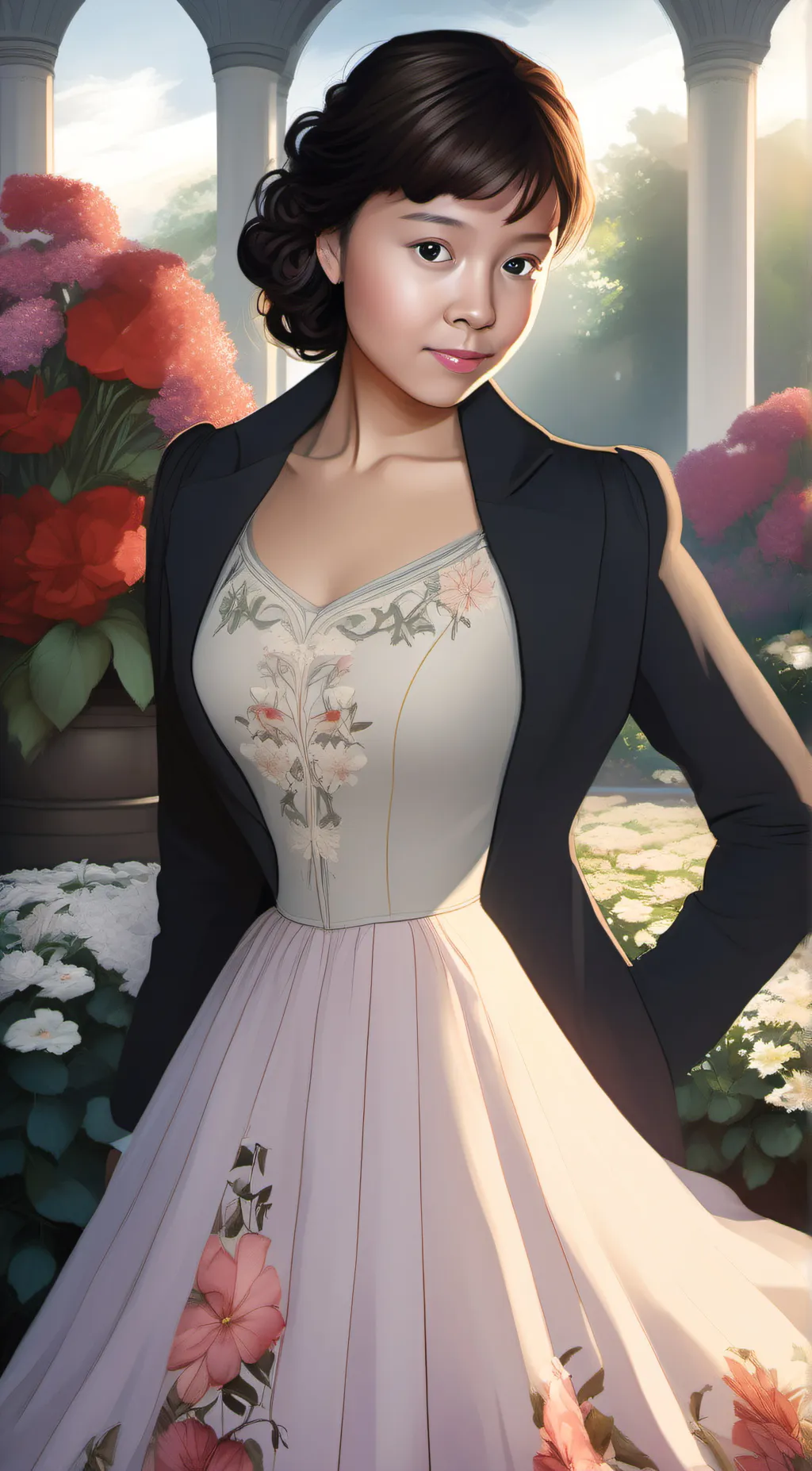 ai character: Melany Holguín  background