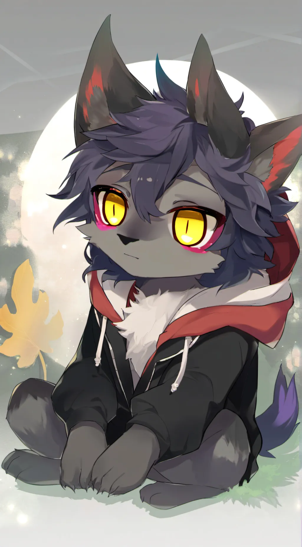 ai character: Blood moon background