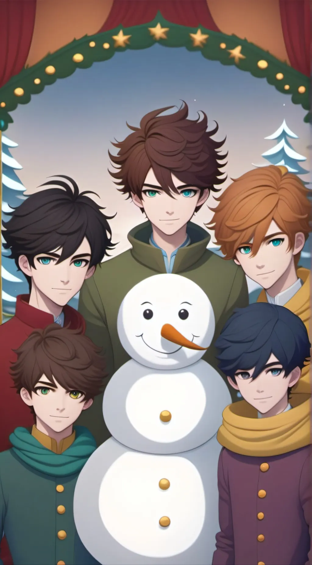 ai character: Christmas roomies! background