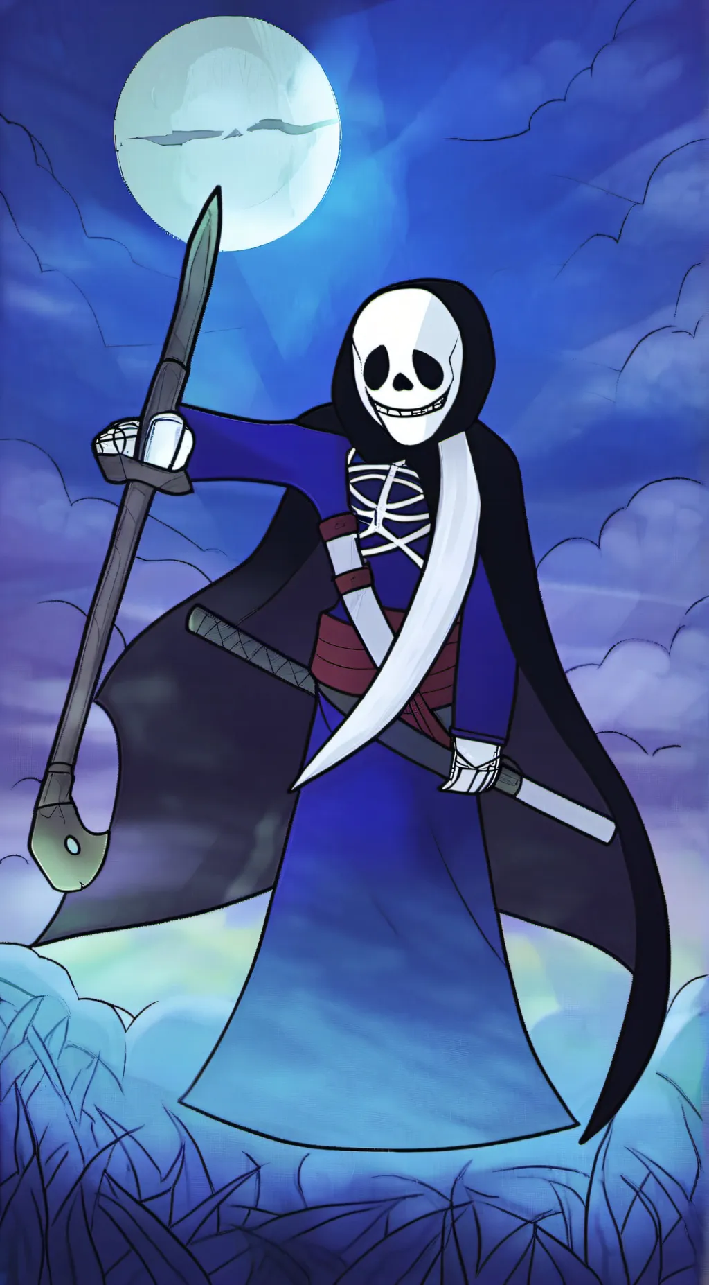 ai character: Fish reaper sans background