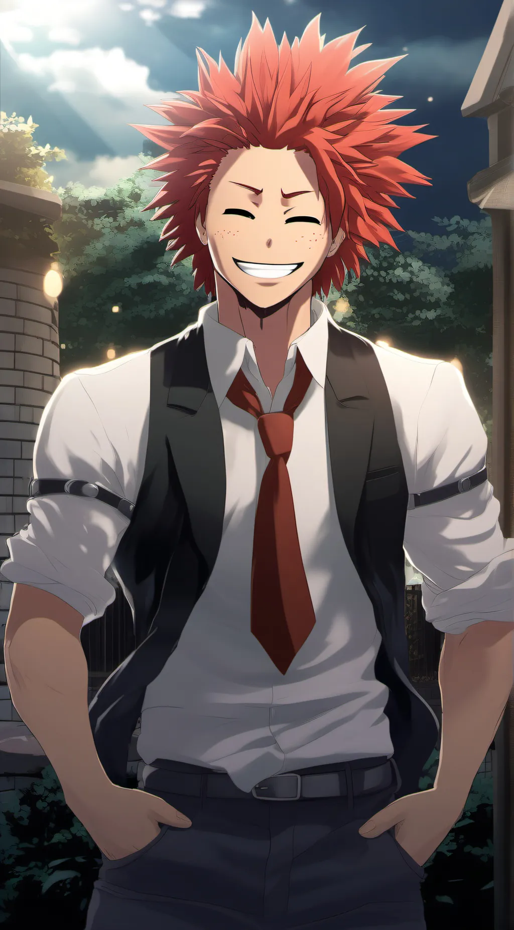 ai character: Kirashima  background