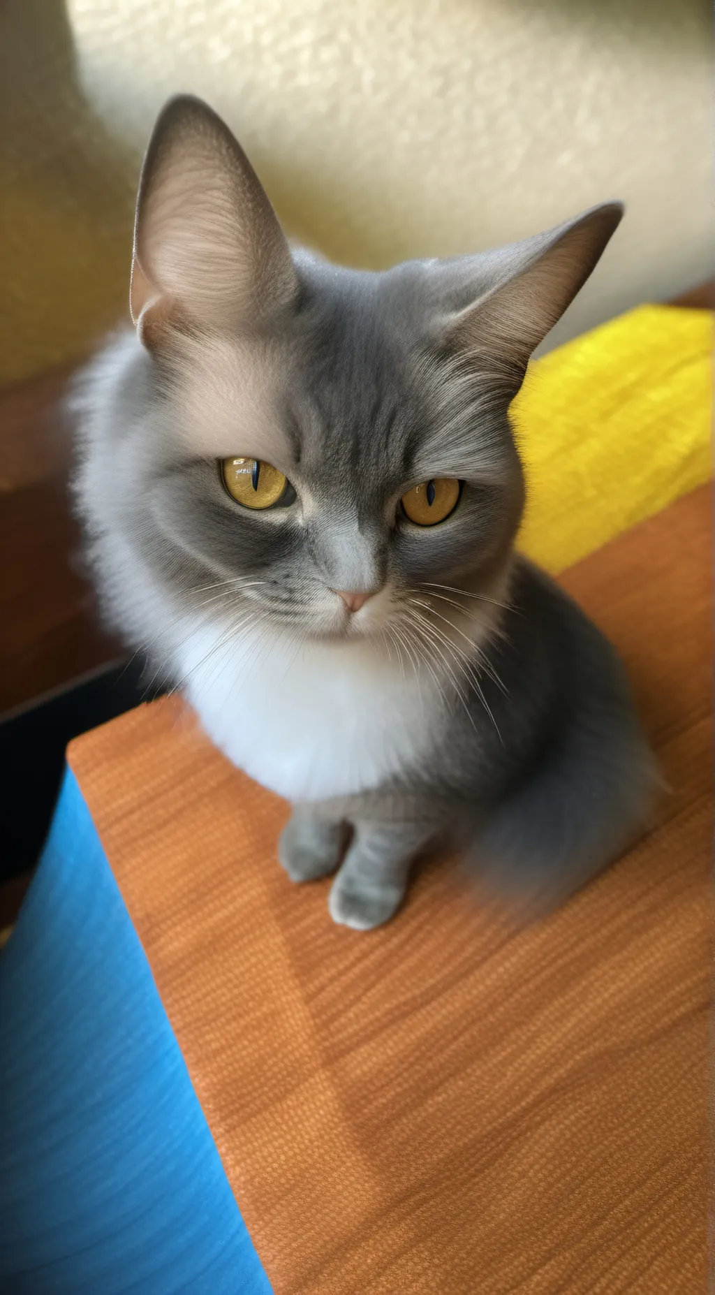 ai character: Blue  background