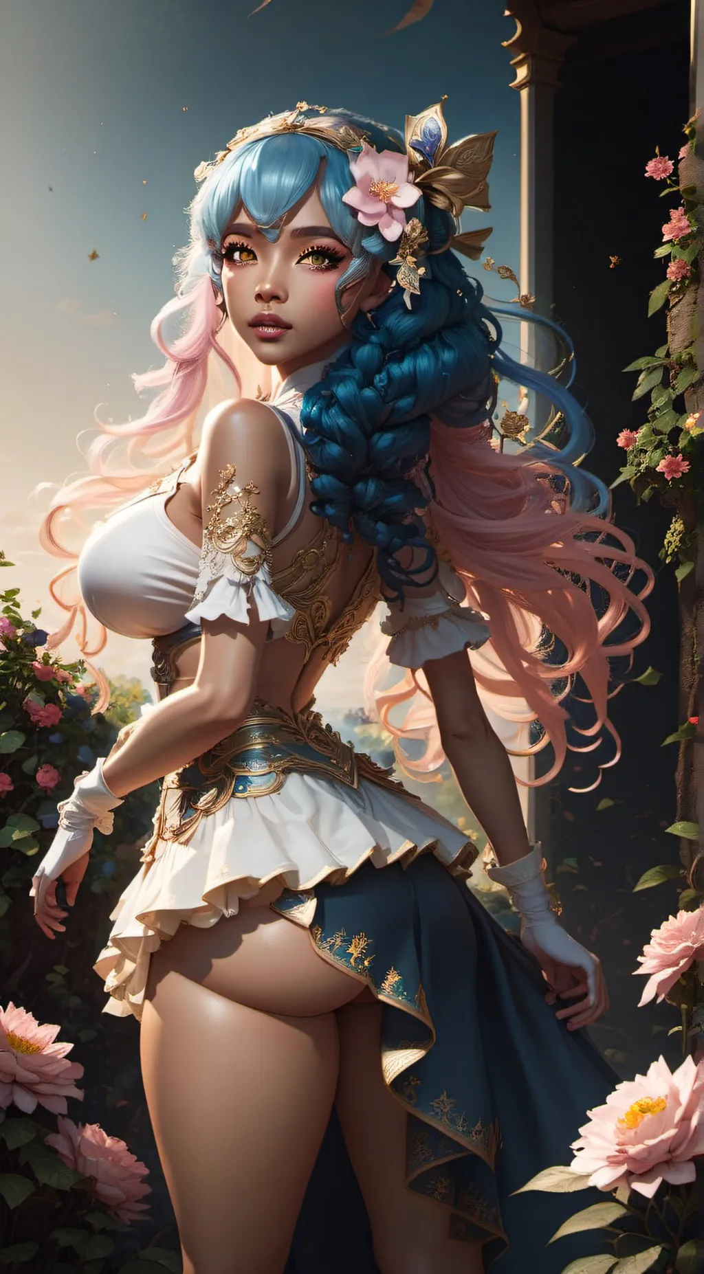 ai character: laya~ background